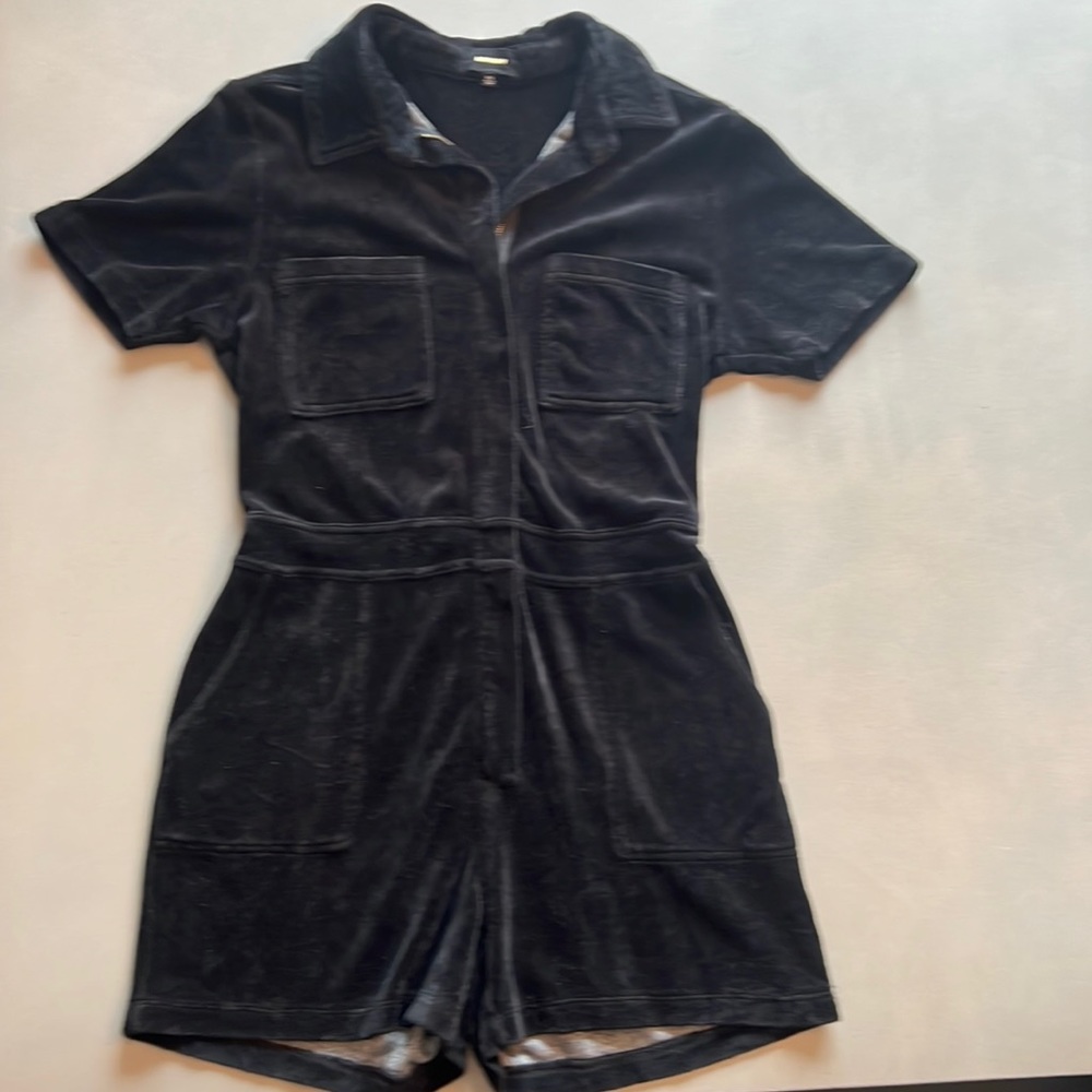 Women’s black Monroe romper XS velvet - Picture 1 of 1